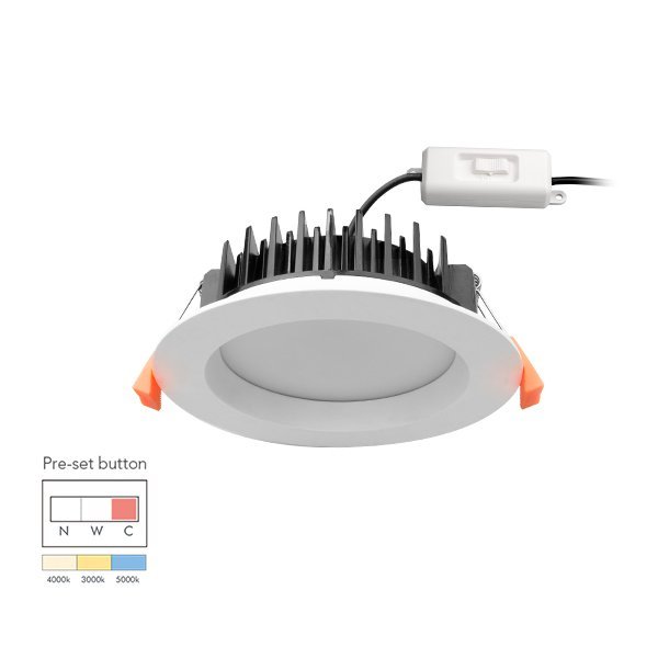 Tri-Color Temperature Aluminum 15W Dimmable LED Downlight